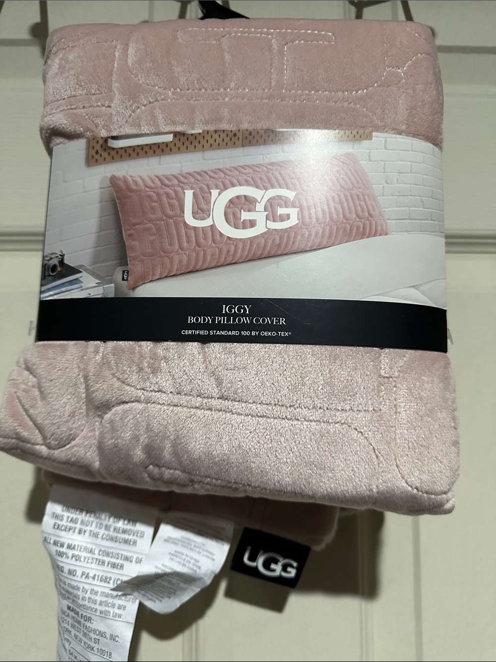 UGG Iggy Soft Pink Body Pillow Cover